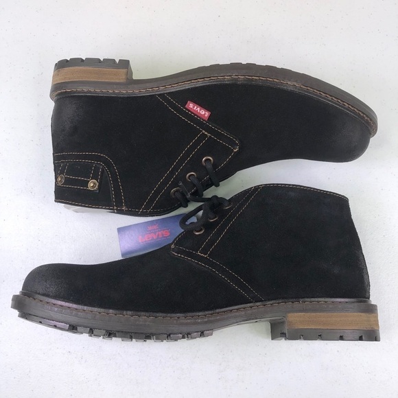 LEVI’S Cambridge Suede Black Lace Up Boots - Picture 3 of 9